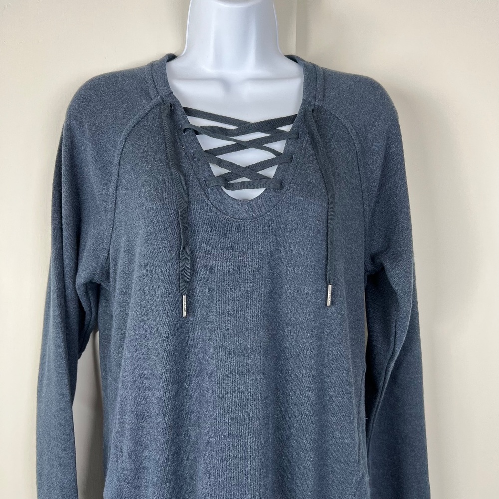 Prana Cozy‎ Up Terry Dress with Lacing and Pockets, XS - Picture 4 of 16